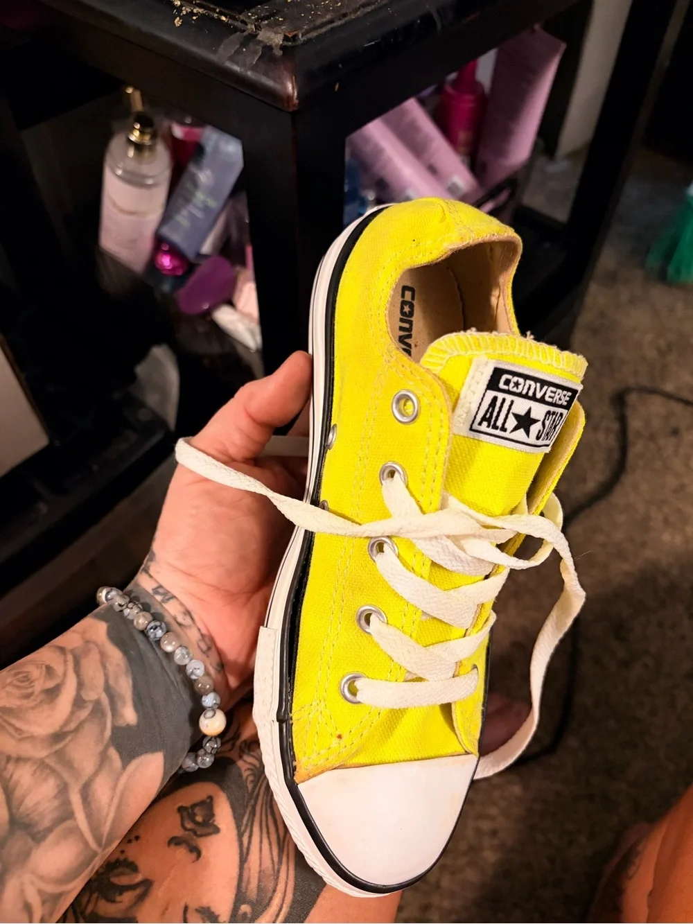 Converse Kids Neon Yellow Low-Top Canvas Sneakers